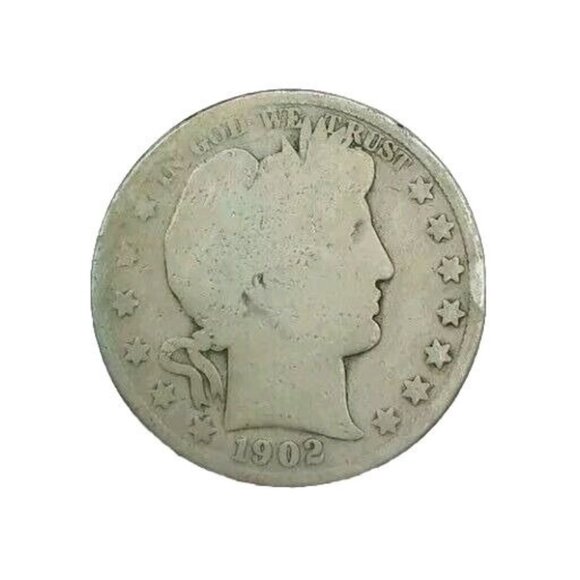 1902 P Barber Half Dollar US Coin 90% Silver - Picture 1 of 4